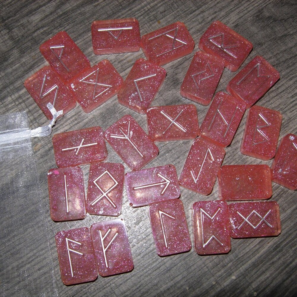 Viking Futhark Runes Stone Set - Picture 3 of 4